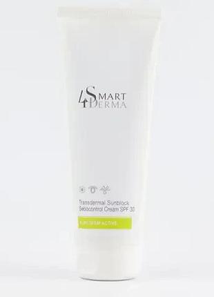 Трансдермальный санблок spf 30 smart4derma transdermal sunblock sebocontrol cream acne derm active 230 мл