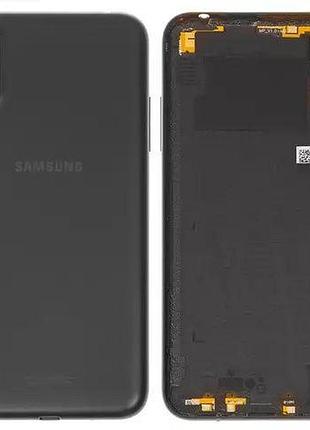 Задняя крышка samsung a015 galaxy a01 с стеклом камеры, черная