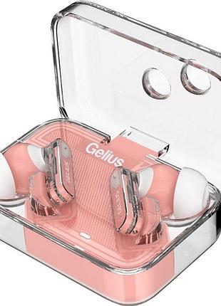 Наушники bluetooth беспроводные gelius incredible 2 gp-tws033x вакуумные с микрофоном и шумоподавлением pink