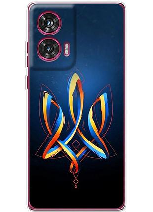 Чехол силиконовый с картинкой на motorola edge 50 fusion (патриотический, герб украины)