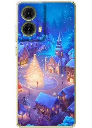 Чехол силиконовый с картинкой на motorola g85 (новогодний)