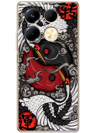 Чехол силиконовый с картинкой на infinix note 40 4g (знак инь янь)