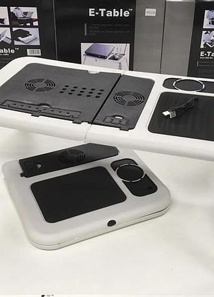 Портативный столик для ноутбука с охлаждением 2 usb кулерами e-table ld-09 (10)