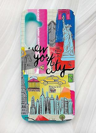 Матовий бірюзовий чохол на samsung galaxy a55 (a556) new york city (принт 315)