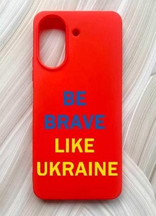 Матовий червоний чохол на xiaomi redmi 13c / poco c65 сміливість (принт 5)