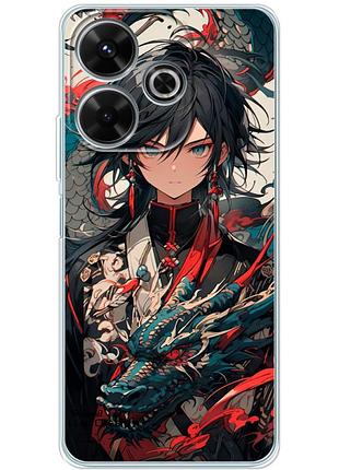 Чехол силиконовый с картинкой на xiaomi redmi 13 (аниме, anime)