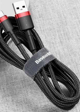 Кабель baseus cafule type-c 2a (2m) (red/black) 4