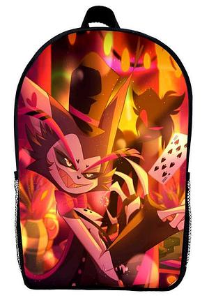 Рюкзак отель хазбин (school gear bag hazbin hotel 08) черный, 39 х 27 х 14 см