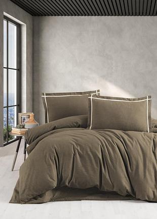 Комплект постільної білизни first choice soprano brown фланель 220-200 см коричневий
