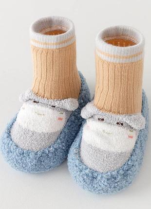 Пінетки для малюків, дитячі тапочки шкарпетки 12, блакитний