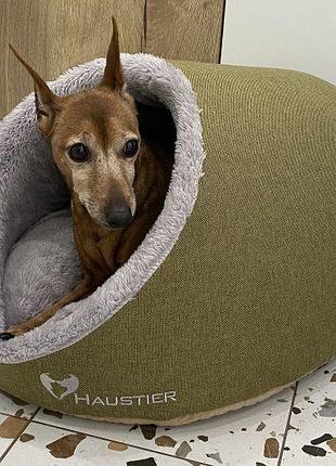 Будиночок для кота або собаки cave olive s - 47x40x28см