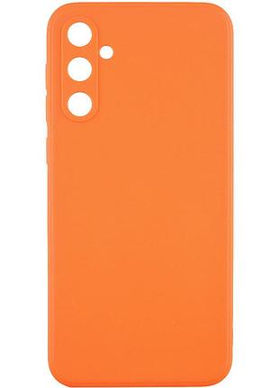 Чехол fiji style для samsung galaxy a35 5g (a356) силикон бампер с защитой блока камер оранжевый