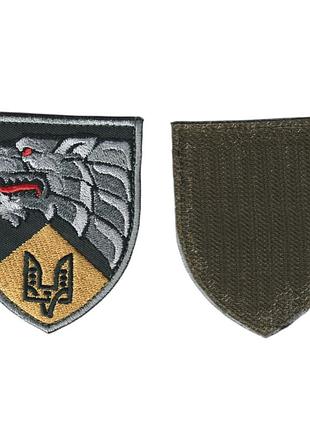 Шеврон военный / армейский, 8 полк специального назначения, на липучке, на оливке, всу. 8 см * 7 см