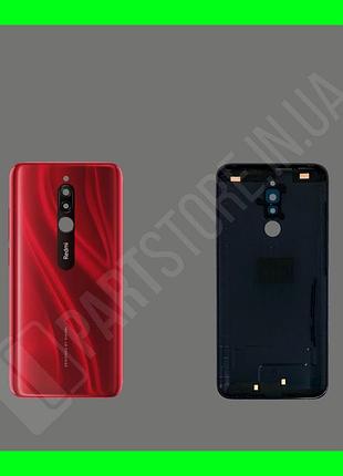 Крышка xiaomi redmi 8 red со стеклом камеры