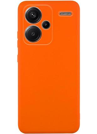 Чехол fiji style для xiaomi redmi note 13 pro plus 5g силикон бампер с защитой блока камер оранжевый
