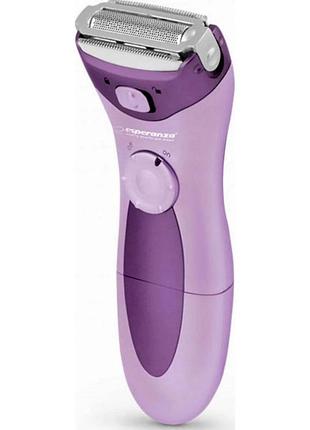 Женская бритва на батарейках удобной анатомической формы esperanza ebg003v violet