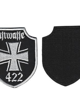 Шеврон военный / армейский 422 оббс, на липучке, на черном фоне, всу 8 см * 7 см