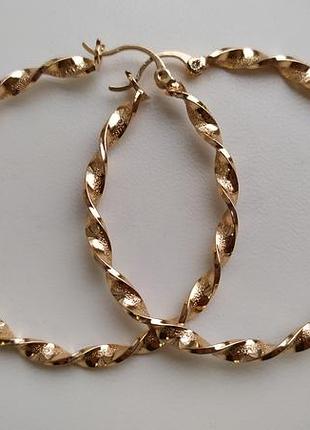 Позолоченные серьги