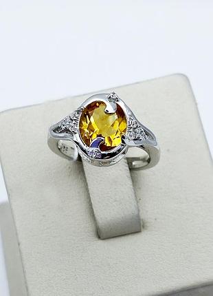 Каблучка срібна з цитрином 16 3,73 г