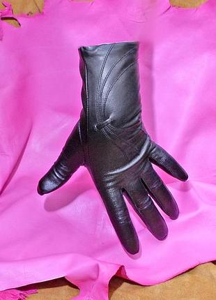 Перчатки женские на натуральной шёлковой подкладке. 8"/22 см