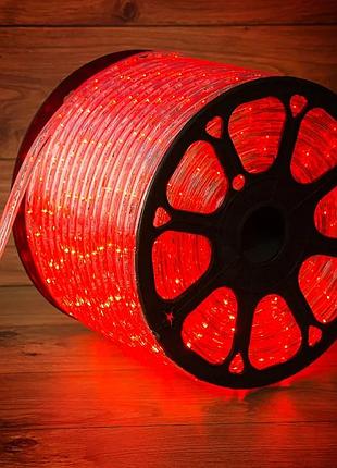 Дюралайт 100 метров, светодиодный шланг, гибкий неон 100 м красный