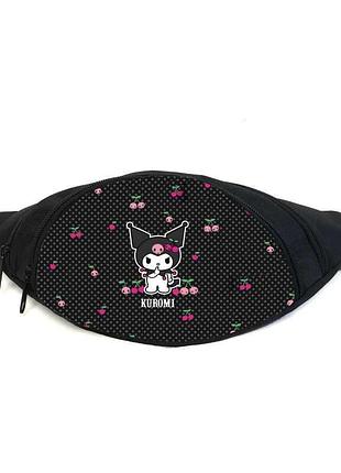 Поясная сумка бананка хеллоу китти куроми (gb kuromi hello kitty 01) gear bag черная