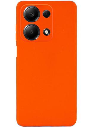 Чехол fiji style для xiaomi redmi note 13 силикон бампер с защитой блока камер оранжевый