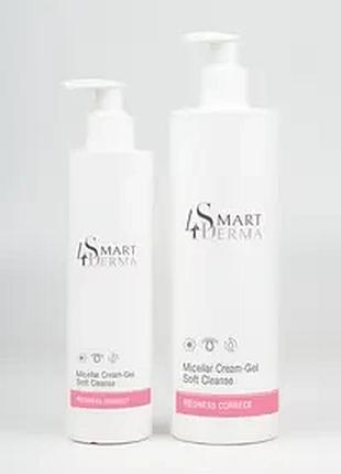 Мицеллярный очищающий крем-гель smart4derma для чувствительной и куперозной кожи micellar cream-gel 500 мл