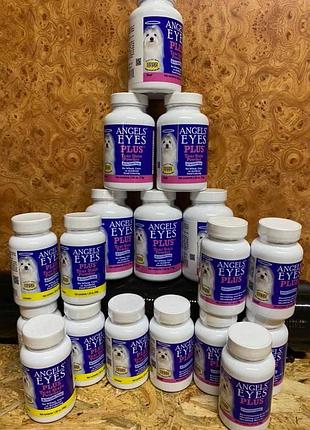 Порошок-добавка в їжу angels' eyes natural plus для запобігання сльозотечі для собак 75 грам яловичина