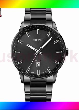 Bs часы skmei 1878bk best mix black кварцевые для мужчин и женщин с календарем и люминесцентной подсве bas77/n