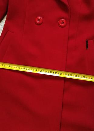 Кашемірове пальто, червоне базове пальто з кашеміру, двобортне демісезонне пальто, якісне...
