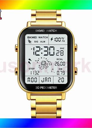 Bs часы skmei 1888gd best mix gold электронные мужские водонепроницаемые с будильником и шагомером bas77/n