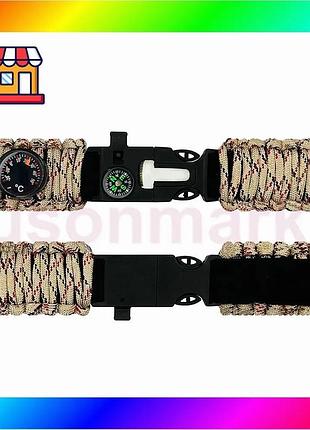 Bs паракордовый ремешок desert best mix camo patriot черно-коричневый для мужчин женщин и детей многоф bas77/n