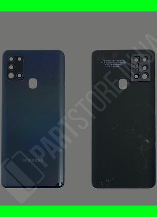 Кришка samsung a21s a217 black зі склом камери