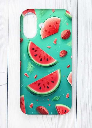 Чехол на iphone 16 ломтики арбуза (принт 340)