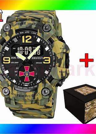 Bs часы awarder зсу best mix camo green спортивные мужские с будильником хронографом для активного отд bas77/n