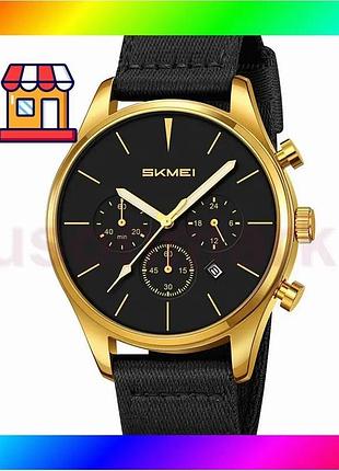 Bs часы skmei gold-black best mix мужские стрелочные с календарем и секундомером классические наручные bas77/n