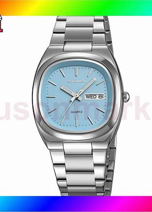 Bs часы skmei silver-blue best mix водонепроницаемые спортивные часы для мужчин с подсветкой и будильн bas77/n