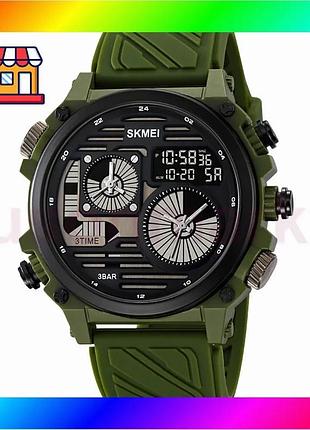 Bs часы skmei army best mix green спортивные мужские с будильником и секундомером стрелочные электронн bas77/n