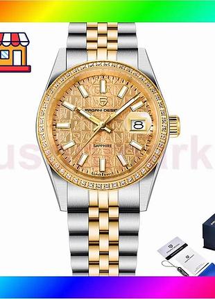 Bs часы pagani design best mix silver-gold механические с сапфировым стеклом для мужчин классические н bas77/n
