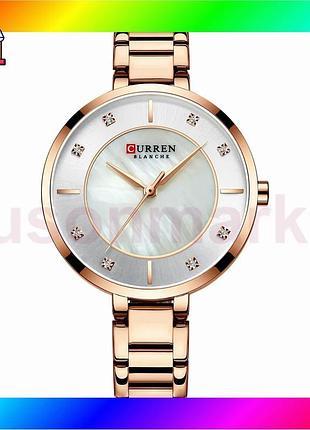 Bs часы curren 9051 best mix rose gold-white женские классические с перламутровым циферблатом стрелочн bas77/n