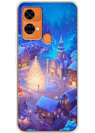 Чехол силиконовый с картинкой на oukitel c33 (новогодний)