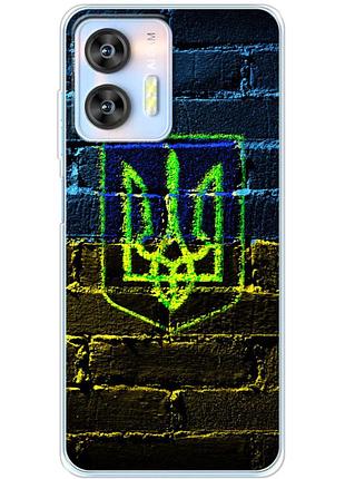 Чехол силиконовый с картинкой на oukitel c36 (патриотический, герб украины)