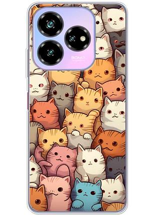 Чохол силіконовий з картинкою на zte nubia v60 design (котики)
