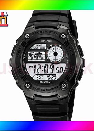 Bs часы skmei 2517bk best mix черные спортивные мужские с будильником и секундомером электронные bas77/n