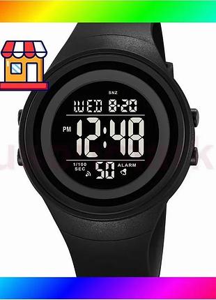 Bs часы skmei 2093bkbk best mix all black электронные мужские спортивные с будильником и секундомером bas77/n