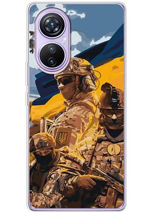 Чохол силіконовий з картинкою на blackview a200 pro (патріотичний, воїни зсу)