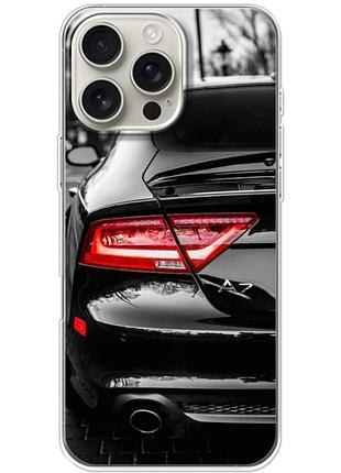 Чехол силиконовый с картинкой на iphone 16 pro max (машина, audi a7)