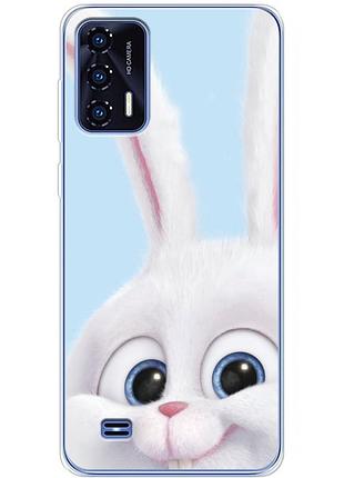 Чехол силиконовый с картинкой на oukitel c31 (кролик снежок)
