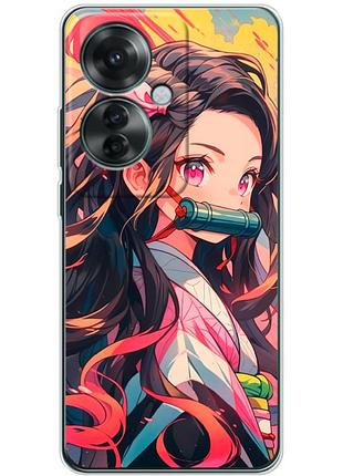 Чехол силиконовый с картинкой на oppo reno 11 f (аниме, anime)